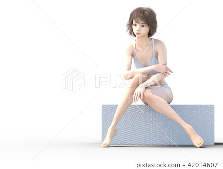 Female skin care image Leg legs perming3DCG Illustration material Female skin care image Leg legs perming3DCG Illustration material 42014607