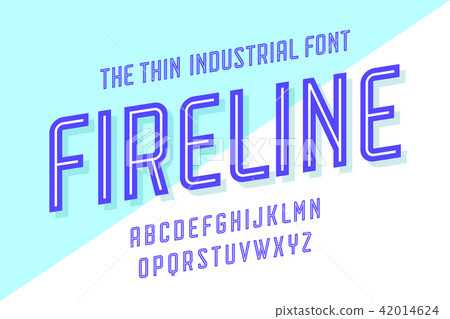 Alphabet and font Fire Line 42014624