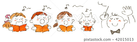 孩子和貓跟著命令唱歌 孩子和貓跟著命令唱歌 42015013