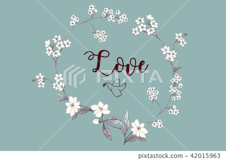 Elegant watercolor flower 42015963