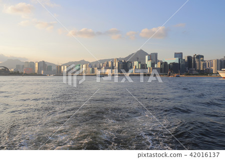 view of hong kong habour at ferry view of hong kong habour at ferry 42016137