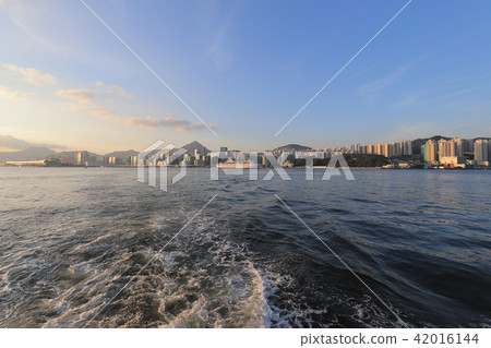 view of hong kong habour at ferry 42016144