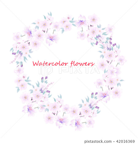 Pink watercolor flower Pink watercolor flower 42016369