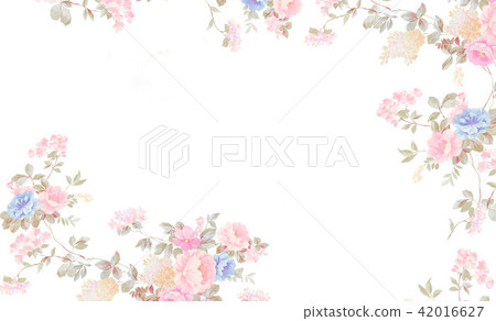 Watercolor rose flower combination Watercolor rose flower combination 42016627