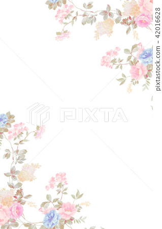 Watercolor rose flower combination Watercolor rose flower combination 42016628