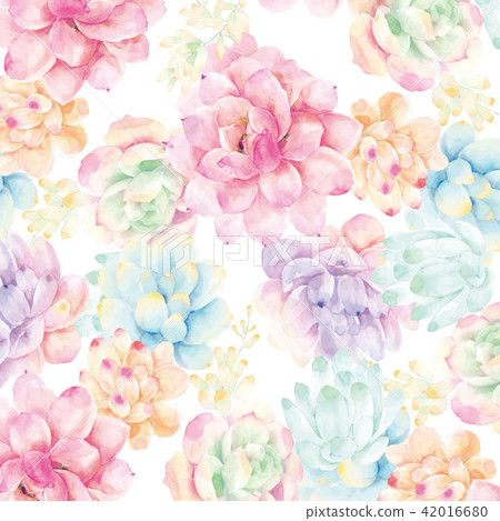 rainbow watercolor flowers