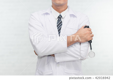 portrait of doctor on white background portrait of doctor on white background 42016942