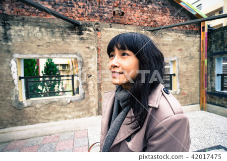 亞洲台灣台南藍晒圖女性女人女生人像肖像 42017475