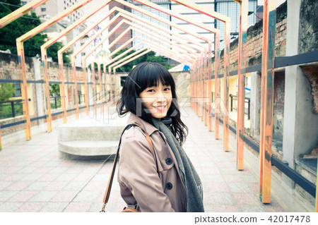 亞洲台灣台南藍晒圖女性女人女生人像肖像 42017478