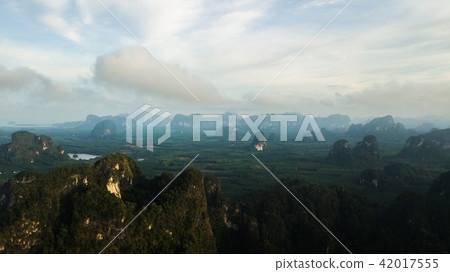aerial view landscape of  Mountain in Thailand 42017555