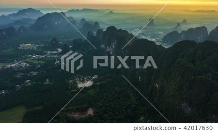 aerial view landscape of Mountain in Thailand 42017630