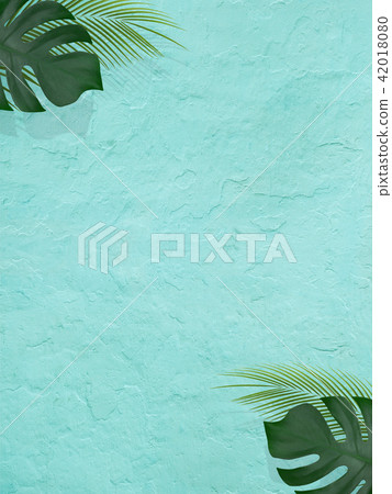 背景 - 夏天 - 熱帶 - 植物 - 藍色 背景 - 夏天 - 熱帶 - 植物 - 藍色 42018080