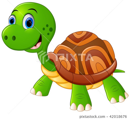 Cute turtle cartoon standing - Stock Illustration [42018676] - PIXTA