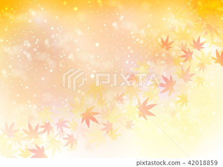 Orange background Autumn color Sparkling autumn leaves Orange background Autumn color Sparkling autumn leaves 42018859