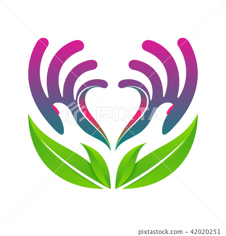 hands holding heart eco health concept vector - Stock Illustration ...