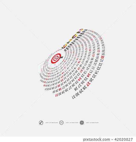 2019 Calendar Template.Spiral calendar. 2019 Calendar Template.Spiral calendar. 42020827