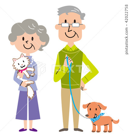 年長夫婦寵物例證 42022758