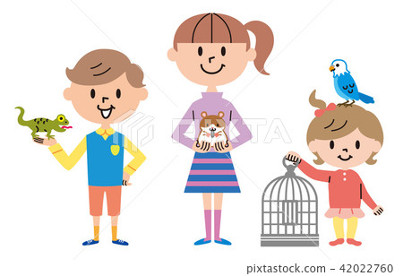 兒童寵物插圖 42022760