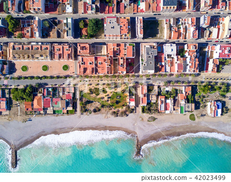 Aerial view of mediterranean beach Aerial view of mediterranean beach 42023499