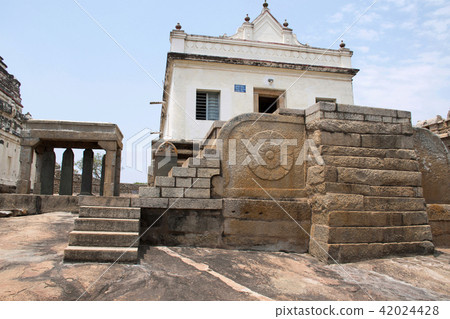 Eradukatte Basadi, Chandragiri hill, Sravanabelgola, Karnataka. It is situated opposite Chavundaraya 42024428