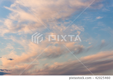 Dramatic sunset and sunrise sky. Fiery orange sunset sky. Beautiful sky. 42025460