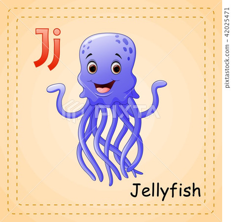 Animals alphabet: J is for Jellyfish - Stock Illustration [42025471 ...