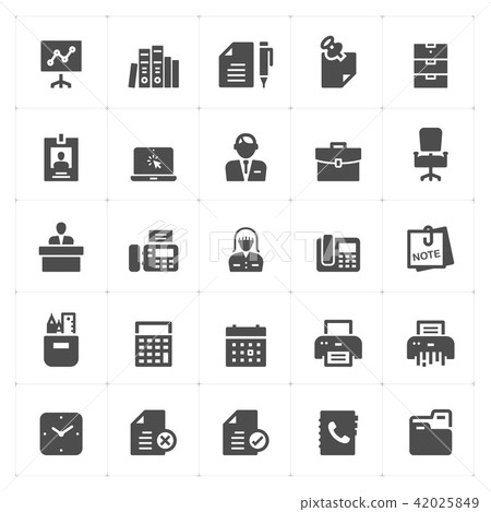 office and stationary filled icon style office and stationary filled icon style 42025849