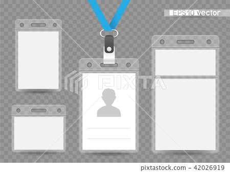 badge white empty template set 42026919