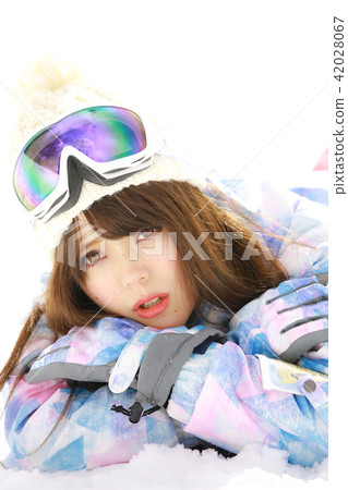 滑雪板穿女人 42028067