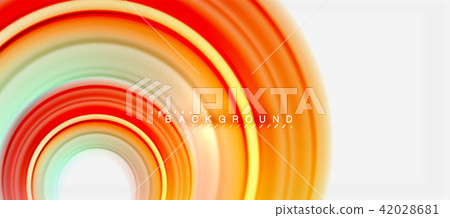 Rainbow fluid color line abstract background - swirl and circles, twisted liquid colours design Rainbow fluid color line abstract background - swirl and circles, twisted liquid colours design 42028681