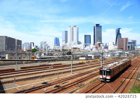 Nagoya city city scenery Scenery around Nagoya Station Nagoya city city scenery Scenery around Nagoya Station 42028715