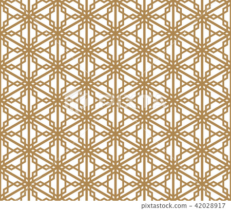 Seamless pattern based on Japanese ornament Kumiko Seamless pattern based on Japanese ornament Kumiko 42028917