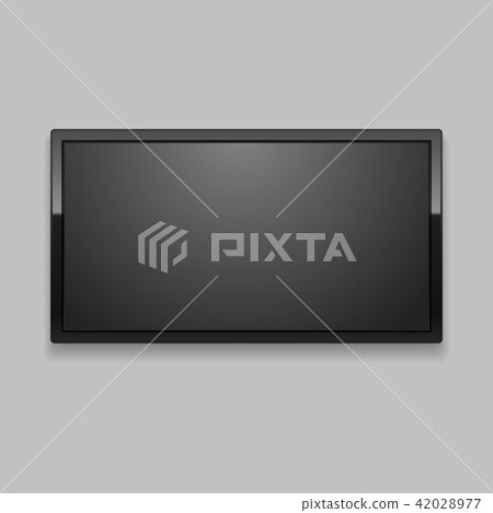Realistic Detailed 3d Led TV Screen. Vector Realistic Detailed 3d Led TV Screen. Vector 42028977
