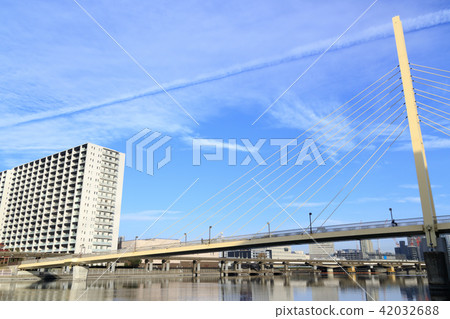 漁村景觀（東京，Otorikawa，冬季） 42032688