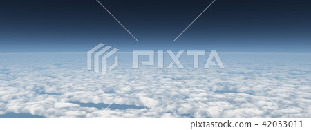 Panoramic view over the clouds 42033011