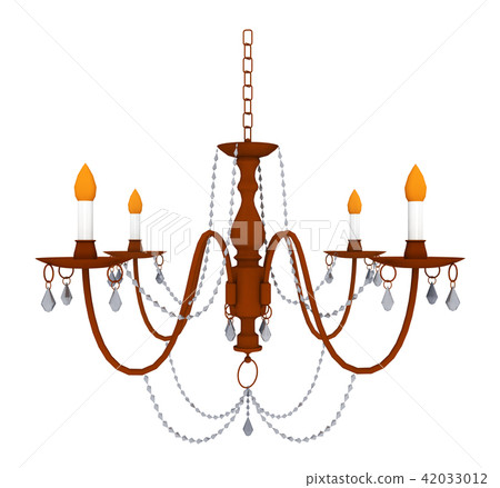Chandelier isolated on white background 42033012