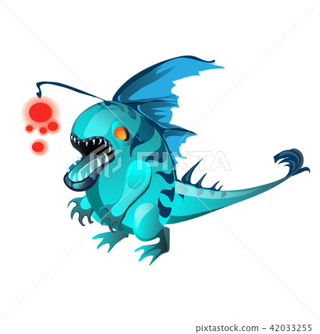 Fantasy animal turquoise color isolated on white background. Vector cartoon close-up illustration. Fantasy animal turquoise color isolated on white background. Vector cartoon close-up illustration. 42033255