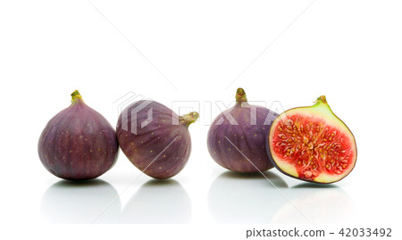 juicy ripe figs closeup on white background 42033492