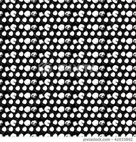 Seamless black and white pattern with circles 42033692