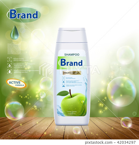 bottle with hair shampoo bottle with hair shampoo 42034297