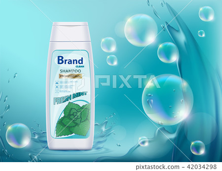 Packing a bottle with hair shampoo. Packing a bottle with hair shampoo. 42034298