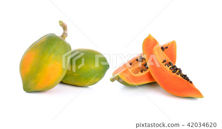 ripe papaya isolated on a white background ripe papaya isolated on a white background 42034620