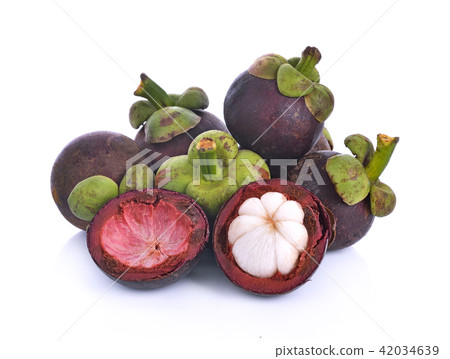 mangosteen isolated on white background mangosteen isolated on white background 42034639