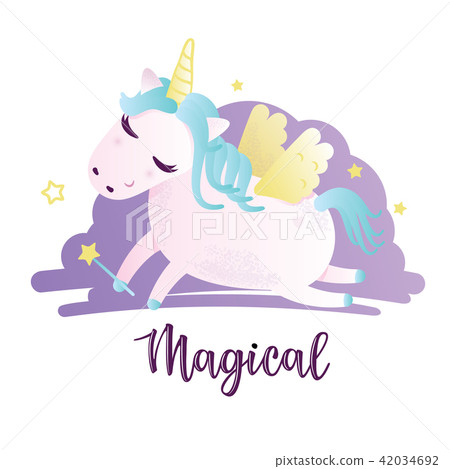 Greeting card with "Magical" inscription Greeting card with "Magical" inscription 42034692