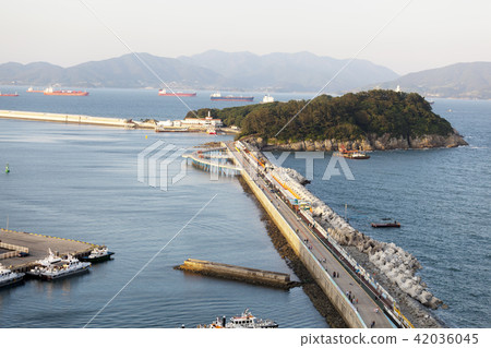 Odongdo防波堤,Odongdo,Hallyeo海洋國家公園,Yeosu,全南 Odongdo防波堤,Odongdo,Hallyeo海洋國家公園,Yeosu,全南 42036045