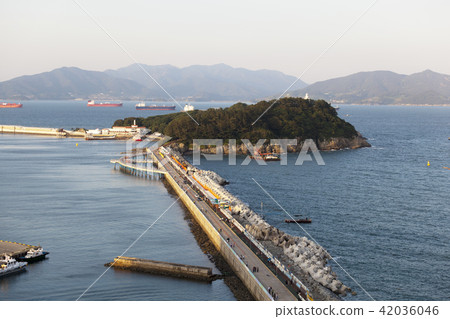 Odongdo防波堤,Odongdo,Hallyeo海洋國家公園,Yeosu,全南 Odongdo防波堤,Odongdo,Hallyeo海洋國家公園,Yeosu,全南 42036046