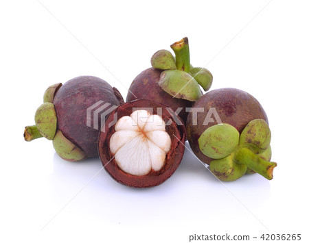 mangosteen isolated on white background 42036265