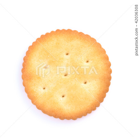 Cracker on white background. Cracker on white background. 42036308