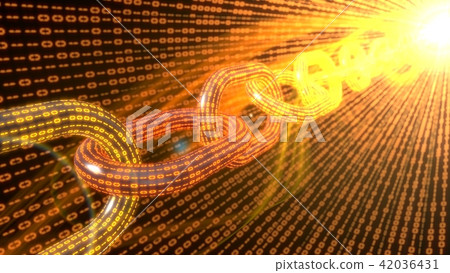 blockshain code concept. 3d illustration 42036431