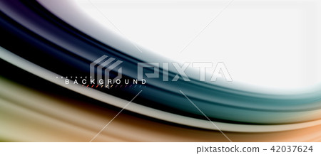 Rainbow fluid colors abstract background twisted liquid design, colorful marble or plastic wavy 42037624